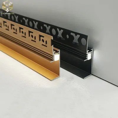 Anodizing LED Aluminium Skirting Profile Board 50mm Customized